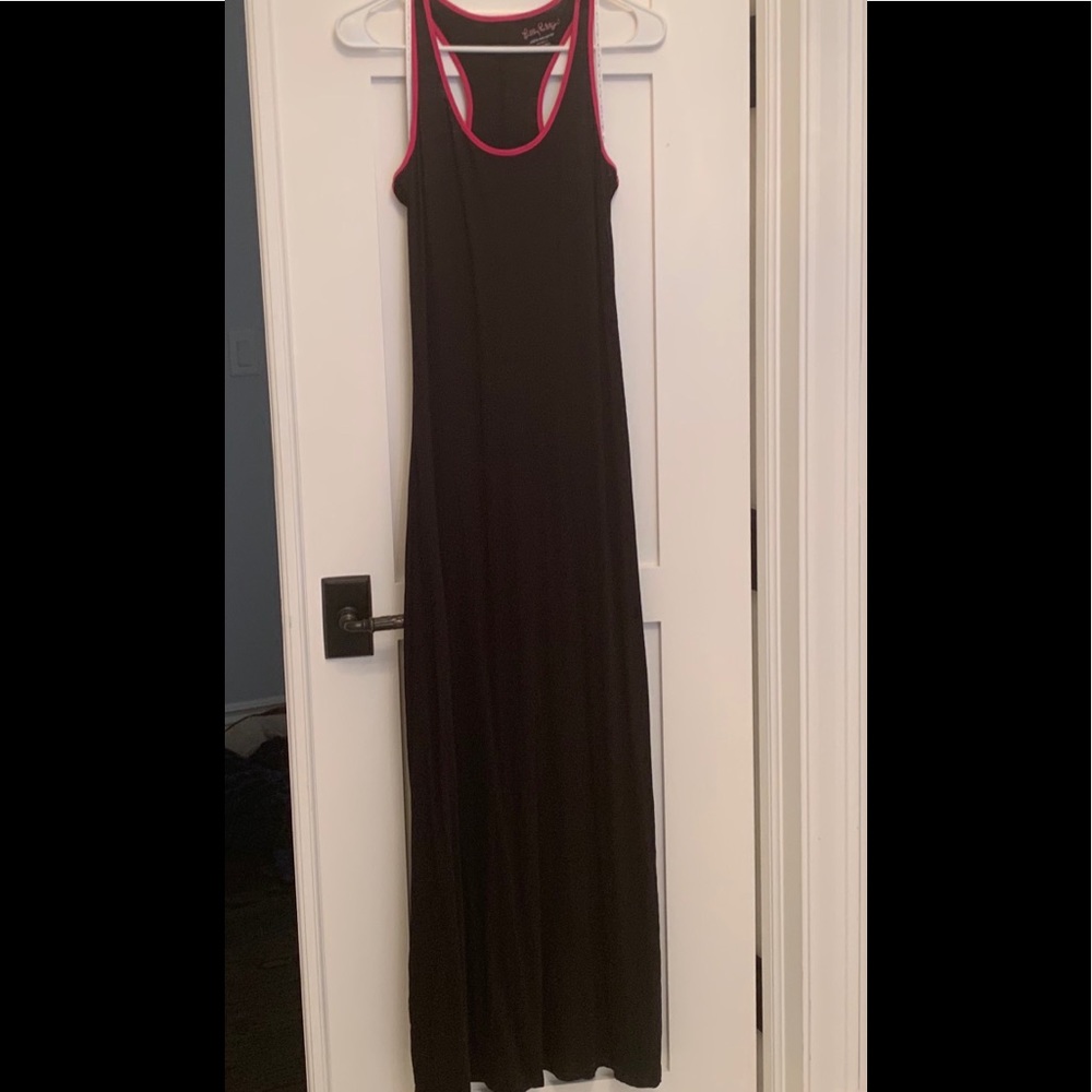Lilly Pulitzer black racer back long dress